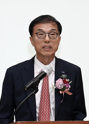 ETRI 제11대 박세웅 원장이 취임사를 진행하고 있다.