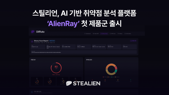 스틸리언, AI 취약점 분석 솔루션 에일리언레이 출시