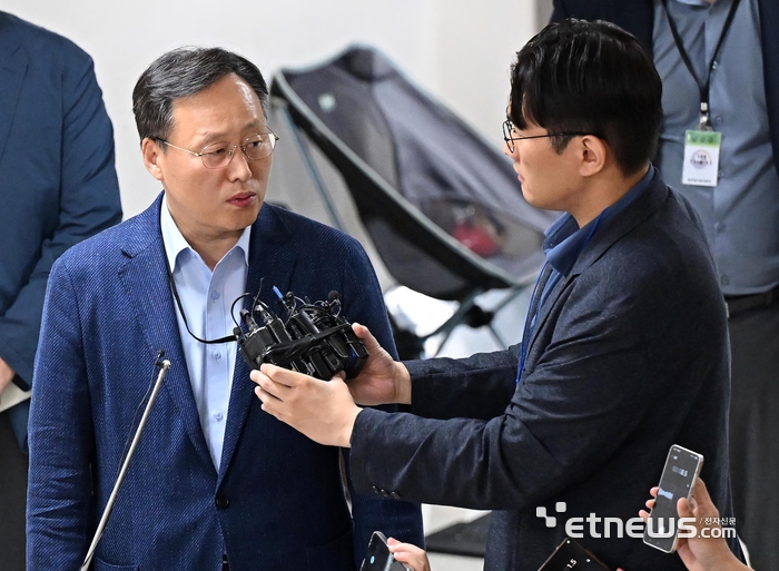 [포토] 여명구 “사후조정 종료...회사는 매우 안타깝게 생각”