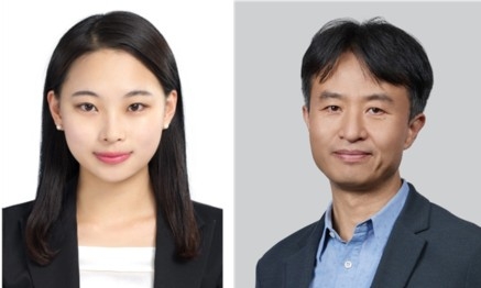 오상호 KENTECH 교수(오른쪽)와 정혜진 삼성전기 연구원.