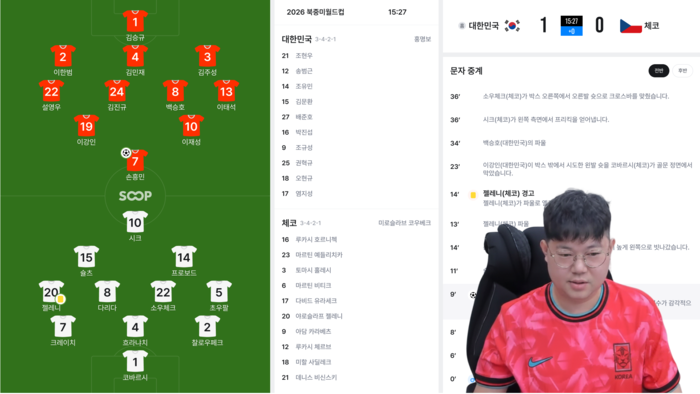 SOOP 파트너 스트리머 감스트 중계화면 〈자료 SOOP〉