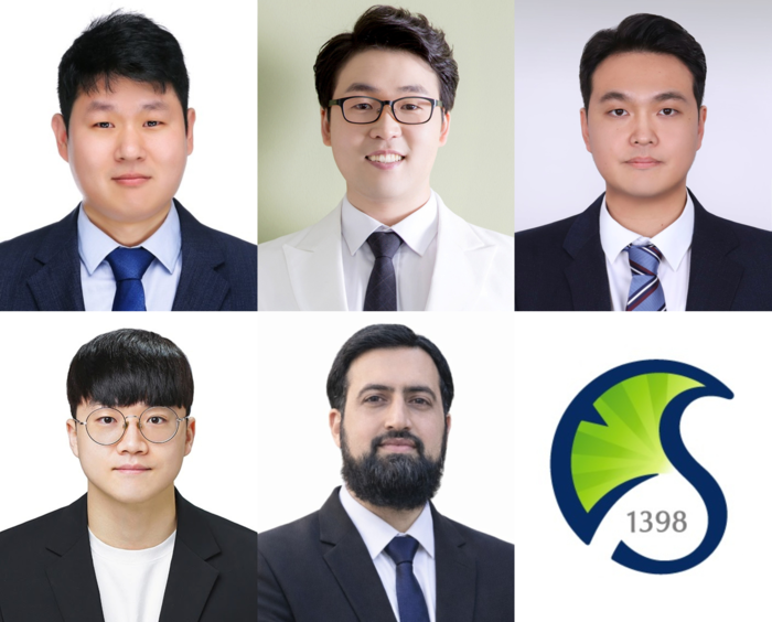 (왼쪽 위부터) 성균관대 박지상 교수, 강보석 교수, GIST 김현호 교수, 박효광 연구원, 메흐무드 칼리드 연구원(사진=성균관대)