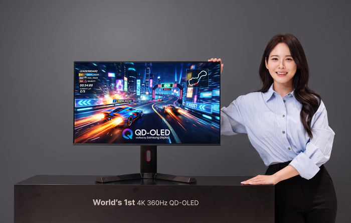 삼성디스플레이의 4K 360㎐ 모니터용 QD-OLED. 〈사진 삼성디스플레이 제공〉