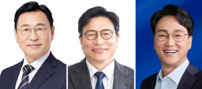 (왼쪽부터)정근식 서울시교육감 후보, 도성훈 인천시교육감 후보, 안민석 경기도교육감 후보. (사진=각 후보 홈페이지)