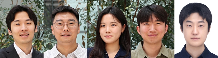 (왼쪽부터) 윤성훈 DGIST 교수, 이상진·최효빈·박재일 씨, MIT 임형태 박사후연구원