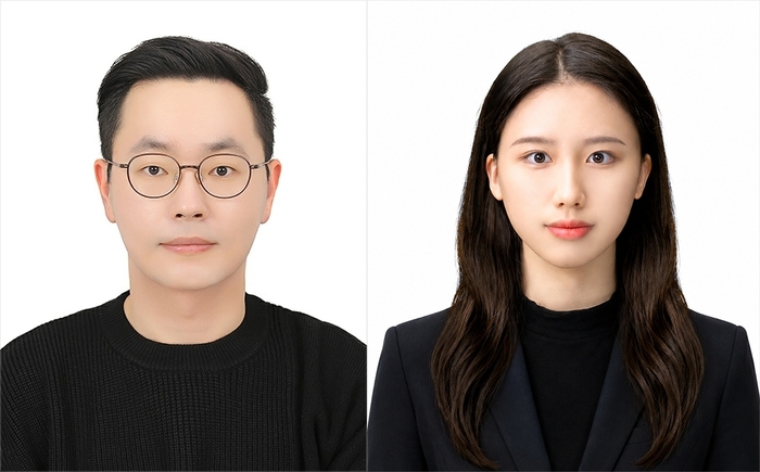 단국대 홍웅기 융합반도체공학과 교수(왼쪽)와 허윤정 석사생.
