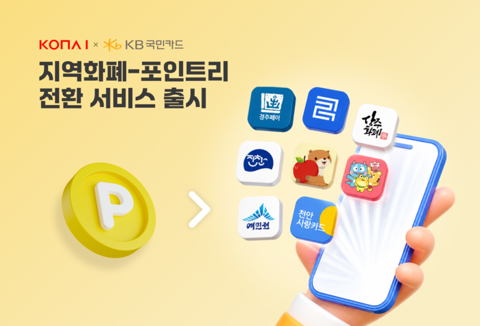 KB국민카드 포인트리, 지역화폐로 바꿔 쓴다