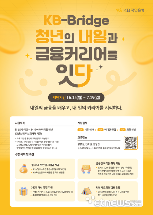KB국민은행, 비수도권 청년 금융 ICT 인재 양성 나선다