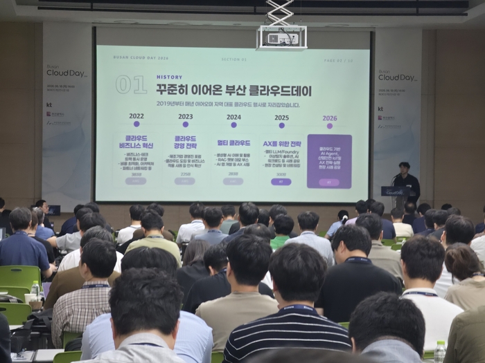 부산정보산업진흥원과 KT가 공동 개최한 '부산 클라우드 데이 2026' 현장(부산정보산업진흥원 제공)