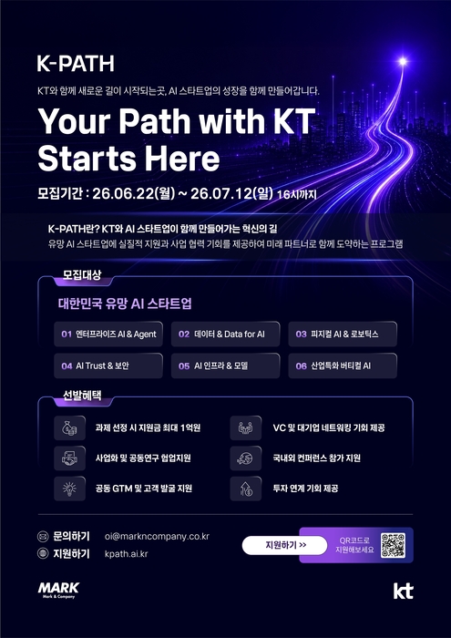 KT, 고객 AX 함께할 AI 스타트업 찾는다…K-패쓰 공모