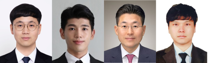 (왼쪽부터) 성균관대 화학공학부 김종욱 교수, 반도체융합공학과 유재영 교수, 경희대 미래정보디스플레이학부 진성훈 교수, 금오공과대학교 전자공학부 서승기 교수