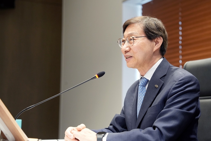 김성주 국민연금공단 이사장이 23일 온라인 설명회를 열고 하반기 추진 방향을 발표했다. (사진=국민연금공단)