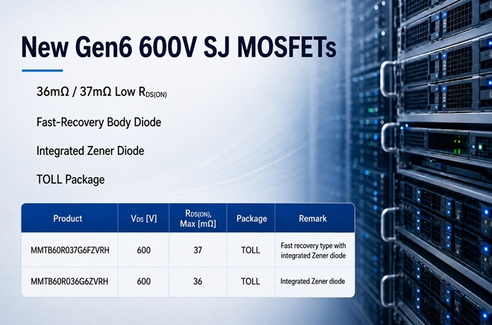 매그나칩, AI 서버 및 EV 충전기용 6세대 600V SJ MOSFET 신제품 출시