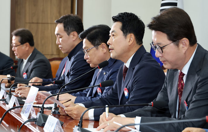 국민의힘 최고위원회의, 발언하는 장동혁 대표. 연합뉴스
