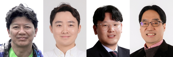 (왼쪽부터) 곽준명 교수, 이재홍 교수, 이성민 교수, 기영훈 교수