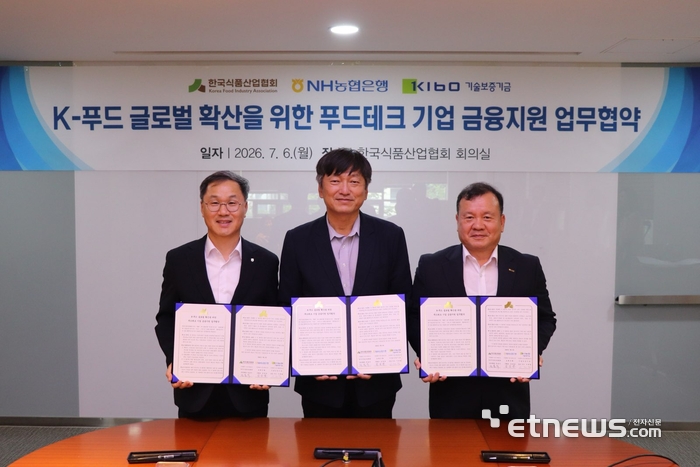 NH농협은행, 푸드테크 기업 키운다…기보·식품협회와 금융지원 협약