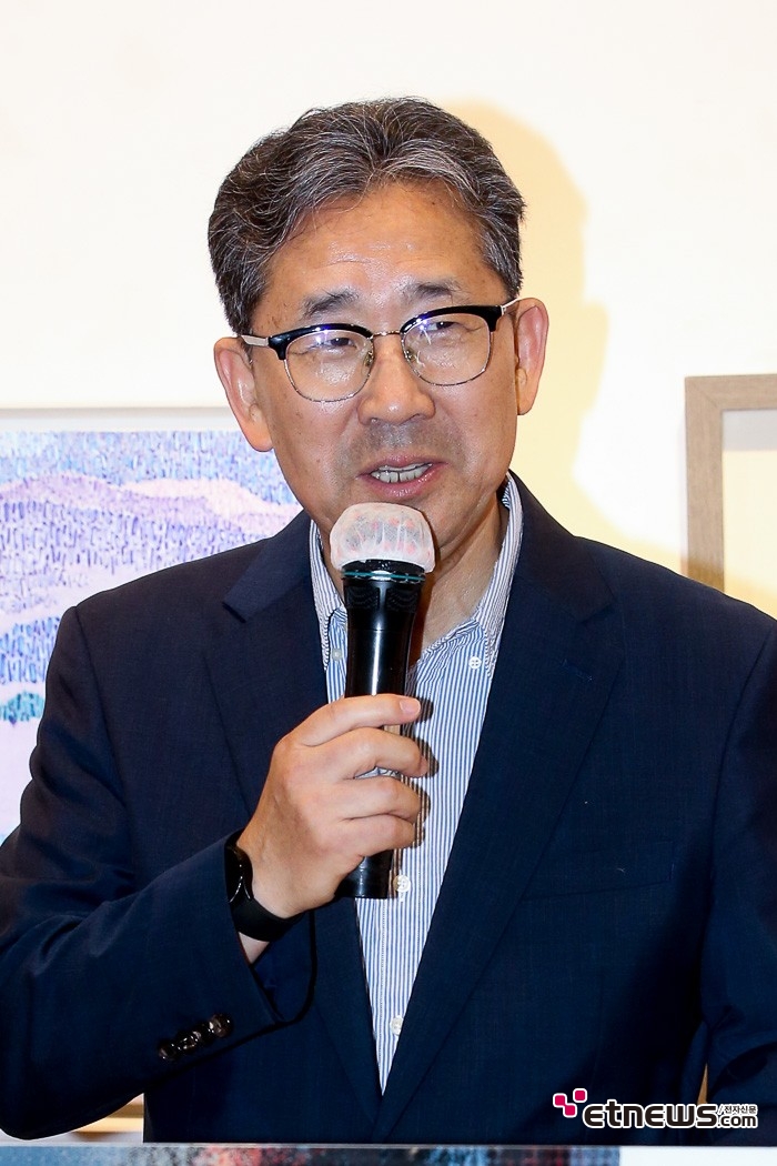 [ET포토] 박양우 전 문화체육관광부 장관의 축사