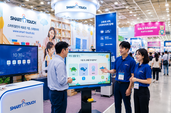 서울국제유아교육전&키즈페어 스마트터치 전시 부스 전경