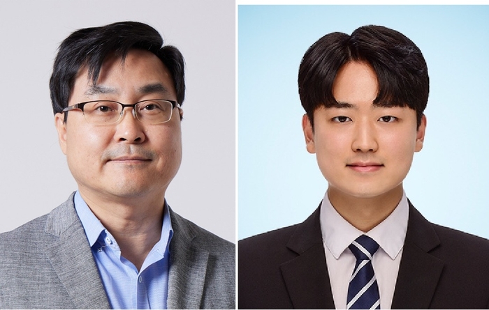 김원배 포스텍 교수(왼쪽)와 통합과정 지준혁 씨