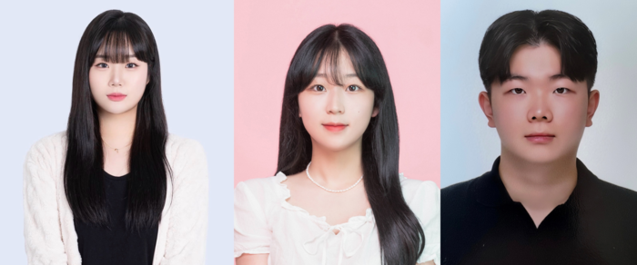 왼쪽부터 이현지, 문예영, 임수혁 학생.