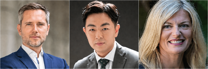 (왼쪽부터) 미르코 코박 스위스 Empa·EPFL 교수, 송석호 DGIST 교수, 바라라 마쫄라이 이탈리아기술연구원(IIT) 교수