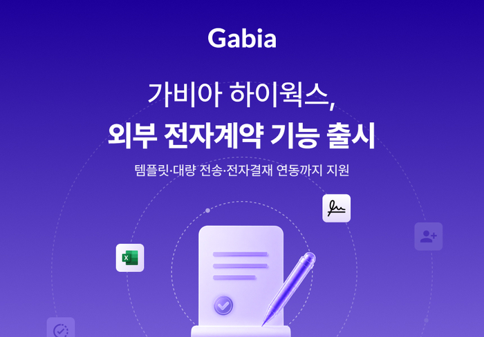 가비아 하이웍스, 외부 전자계약 출시…근로계약부터 거래처 계약까지 통합 관리