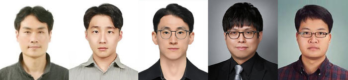 왼쪽부터 동국대 류승윤 교수, 이창민 박사, 이현재 박사, 고려대학교 세종캠퍼스 김철훈 교수, 이재우 교수(사진=동국대)