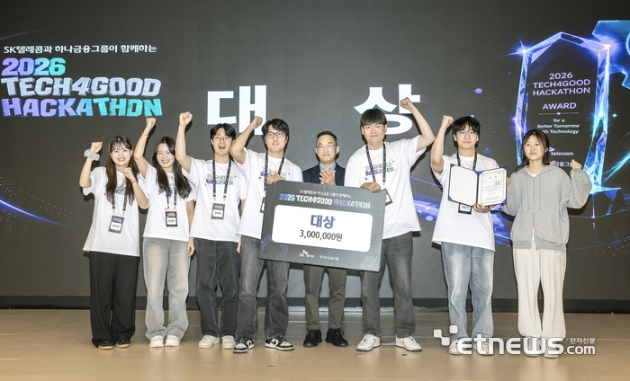 SKT-하나금융, '테크포굿 해커톤' 개최…'T1'팀 대상 수상