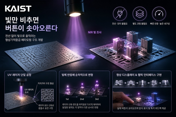 빛으로 형상을 제어하는 KAIST 연구 성과를 소개한 AI 생성 이미지