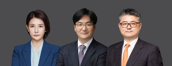 (왼쪽부터) 태평양 온라인 콘텐츠 규제 대응 TF 박지연, 윤주호, 정상훈 변호사.