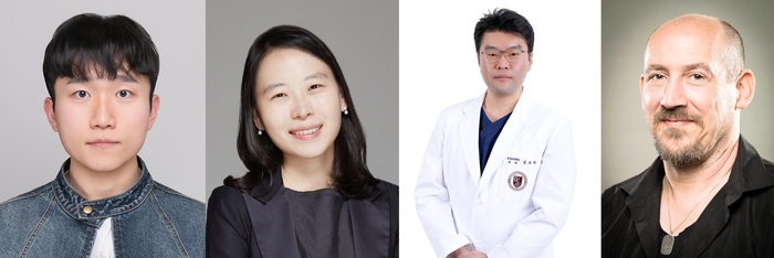 (왼쪽부터) 고려대 인공지능학과 조대현 석박통합과정(제1저자), 고려대 안암병원 영상의학과 유성혜 교수(공동제2저자), 김보규 교수(공동제2저자), 고려대 인공지능학과 크리스티안 왈라븐(Christian Wallraven) 교수(교신저자)(사진=고려대)