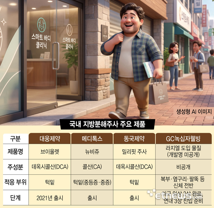 국내 지방분해주사 주요 제품