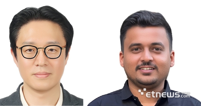 김웅 경북대 교수(왼쪽)와 경북대 대학원 건설환경에너지공학부 비슈와짓 차브다 박사후연구원