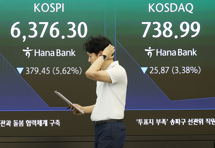 美 반도체주 약세 영향…국내 증시 장 초반 7% 이상 폭락