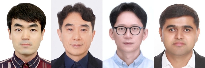 (왼쪽부터) DGIST 황대규 책임연구원, 김대환 책임연구원, 손대호 선임전임연구원, 아마낫 알리석박통합과정생(제1저자)