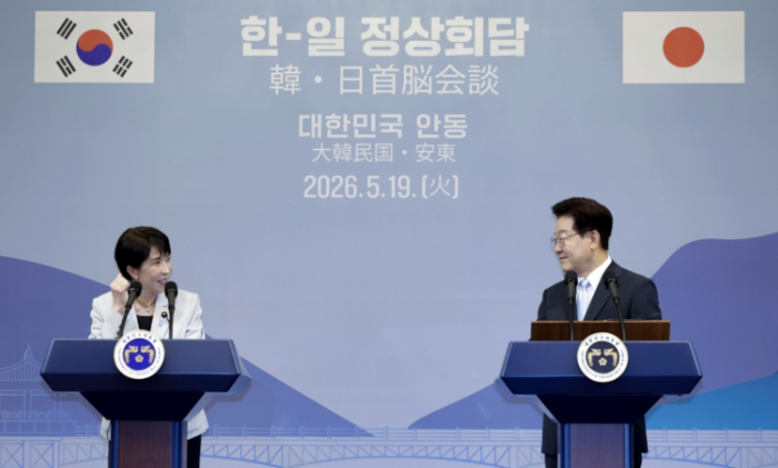 지난 5월 19일 이재명 대통령과 다카이치 사나에 일본 총리가 한·일 공동언론 발표를 하고 있다. 사진=연합뉴스