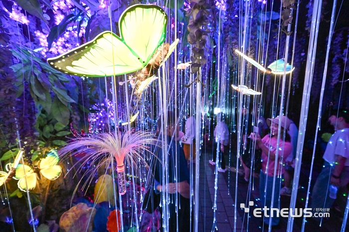 [포토] 광명동굴의 화려한 LED 조명