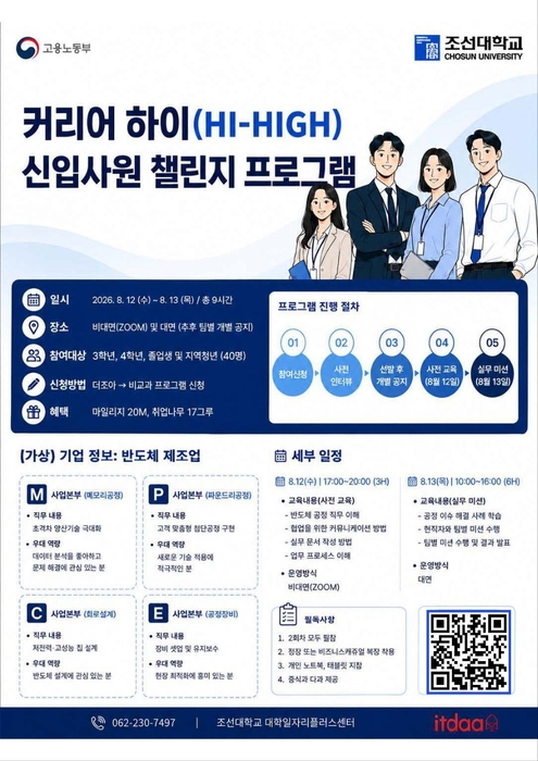 2026 커리어 하이(HI-HIGH) 신입사원 챌린지 프로그램 포스터.