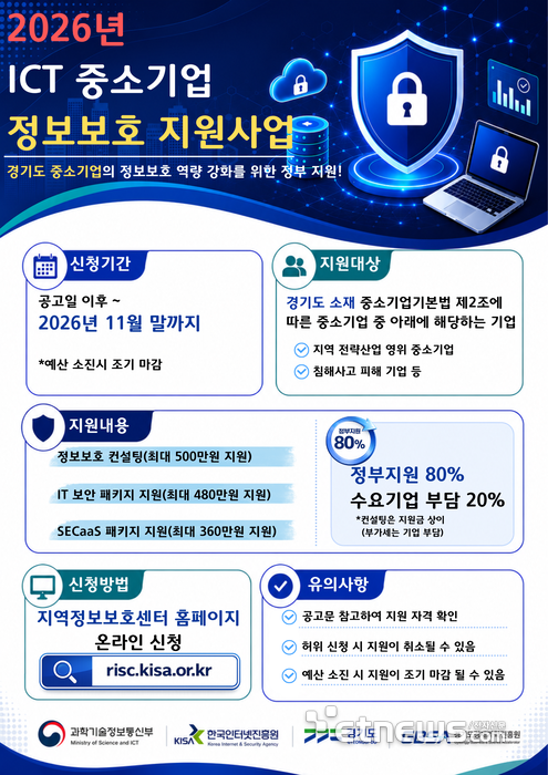 경과원 정보보호 지원사업 모집 포스터.