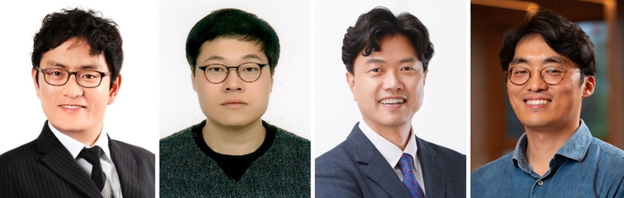 왼쪽부터 한국재료연구원 에너지·환경재료연구본부 송명관 박사, 인천대학교 강영호 교수, 부산대학교 이형우 교수, 호주 맥쿼리대학교 김진철 교수.