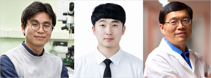 부산대-칼텍 공동 연구팀(왼쪽부터 엄태중 교수, 이용재 연구교수, 리홍 왕 칼텍 교수)