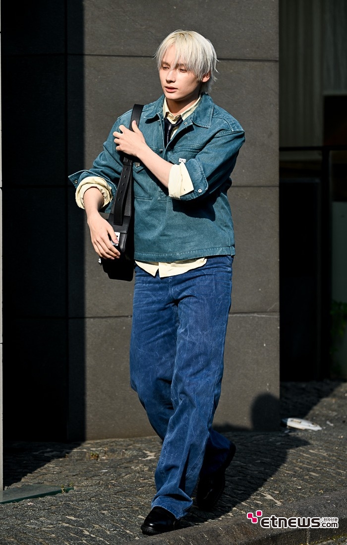 [ET포토] 투모로우바이투게더 휴닝카이, '힙한 블루 스타일'
