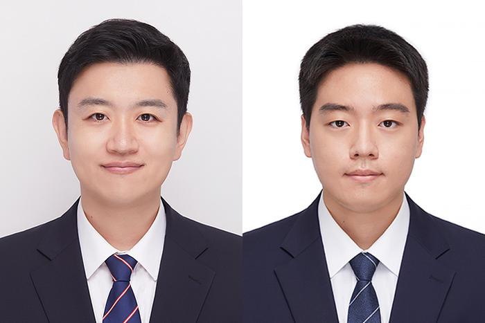 왼쪽부터 안건형 동국대 에너지신소재공학과 교수, 장인성 연구원(사진=동국대)