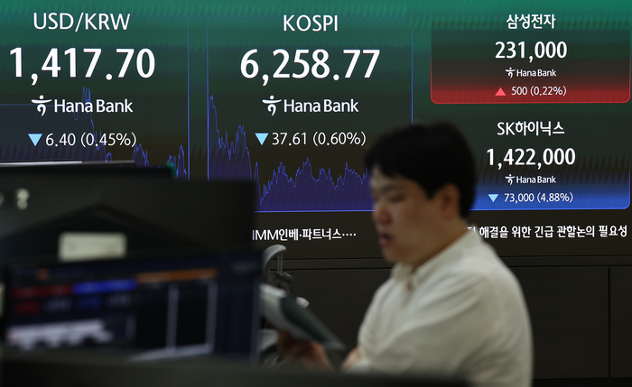 서울 하나은행 본점 딜링룸(사진=연합뉴스)