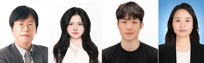 (왼쪽부터) 한세광 포스텍 교수, 석사과정 조경주 씨, 김성종 박사, 김혜민 건국대 교수