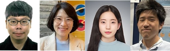 (왼쪽부터) 고려대 전기전자공학부 채빌리(Beelee Chua) 교수(교신저자), 이화여대 환경공학과 손아정 교수(교신저자), 이화여대 이정은 석사과정생(제1저자), 고려대 전기전자공학부 이민수(Brian M. Lee) 학생(공동저자, 21학번)(사진=고려대)