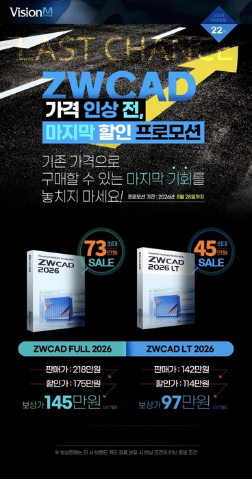 ZWCAD 할인 프로모션 포스터. 사진=비전엠