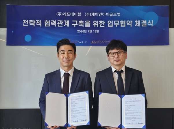 (좌측) 제이앤아이글로벌 김계환 대표, (우측) 레드테이블 도해용 대표
