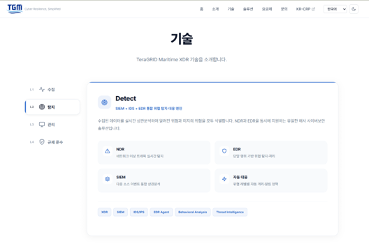 쿤텍 테라그리드 마리타임(TGM) 예시 화면(사진 제공: 쿤텍)