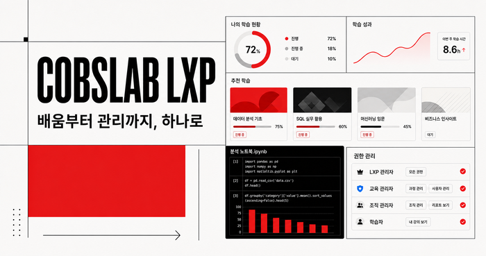 콥스랩, 학습·운영 데이터 통합 관리하는 '기업 AI LXP' 본격 가동